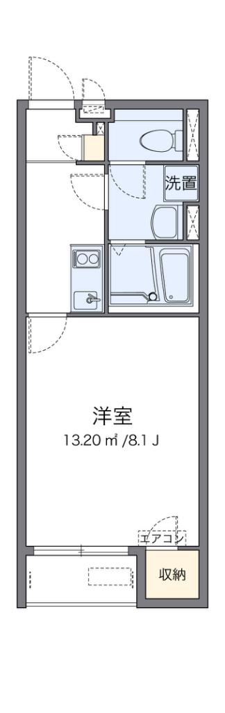 クレイノ金岡(1K/1階)の間取り写真