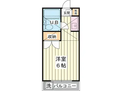レクス312(ワンルーム/2階)の間取り写真