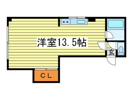 ステラハウス(ワンルーム/3階)の間取り写真