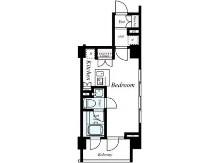 ルモーデ亀戸(ワンルーム/4階)の間取り写真
