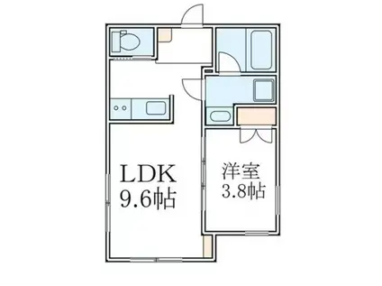 PASEO都立大学 ノース(1LDK/2階)の間取り写真