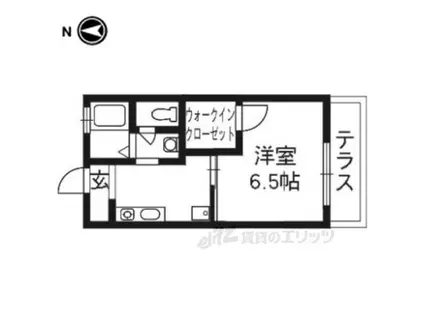 ジョイハウスA棟(1K/1階)の間取り写真