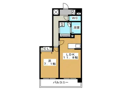 VILLA D`EST OHTEA(1LDK/2階)の間取り写真