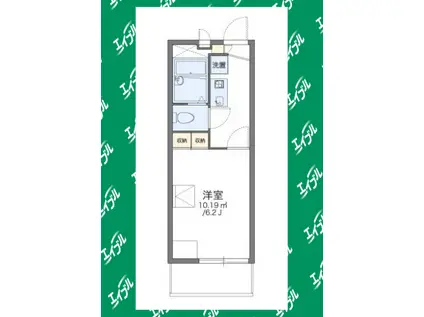 レオパレス鳥山(1K/2階)の間取り写真