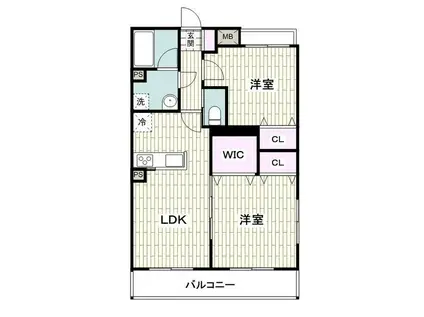 ルミエールブランシュ(2LDK/1階)の間取り写真