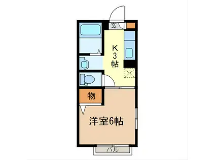 グレイスコート(1K/1階)の間取り写真