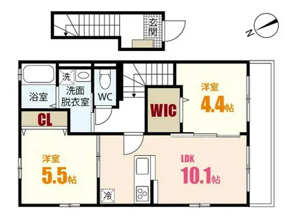 VIOLETA(2LDK/2階)の間取り写真