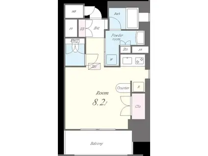 セイワパレス夕陽丘(ワンルーム/10階)の間取り写真