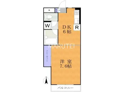 グランメール溝の口(1DK/3階)の間取り写真