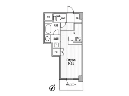 ジェイエムエフレジデンス町田(ワンルーム/2階)の間取り写真