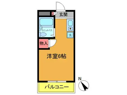石井ビル(ワンルーム/3階)の間取り写真