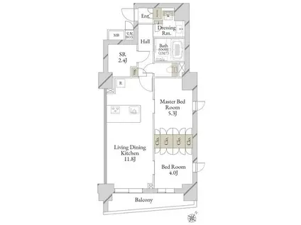 LIVECASA文京千石PREMIER(2SLDK/2階)の間取り写真