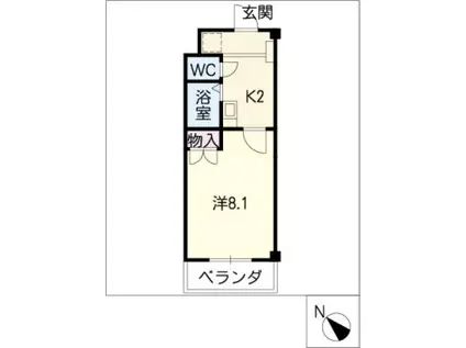 アーティアム(1K/3階)の間取り写真