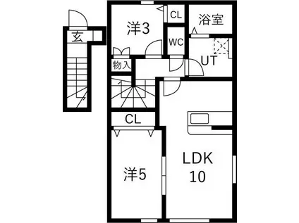 LOU LOU A(2LDK/2階)の間取り写真