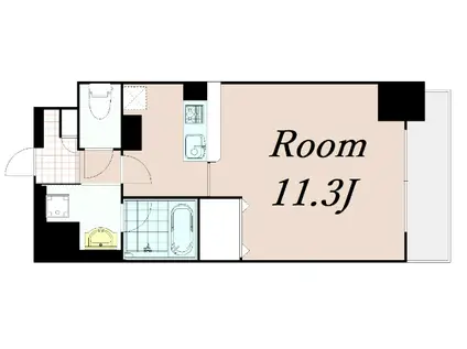 千波BLD(1K/5階)の間取り写真