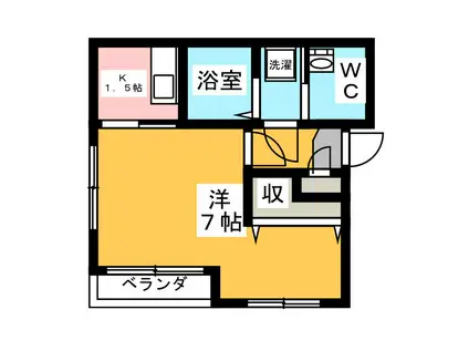 KシャトレーII(1K/3階)の間取り写真