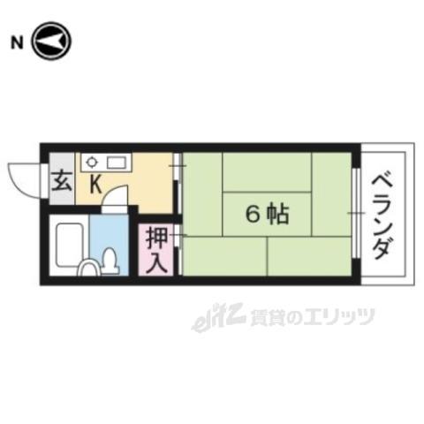 メゾン山本(1K/3階)の間取り写真