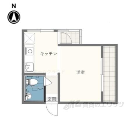 グランタック東山(1K/2階)の間取り写真