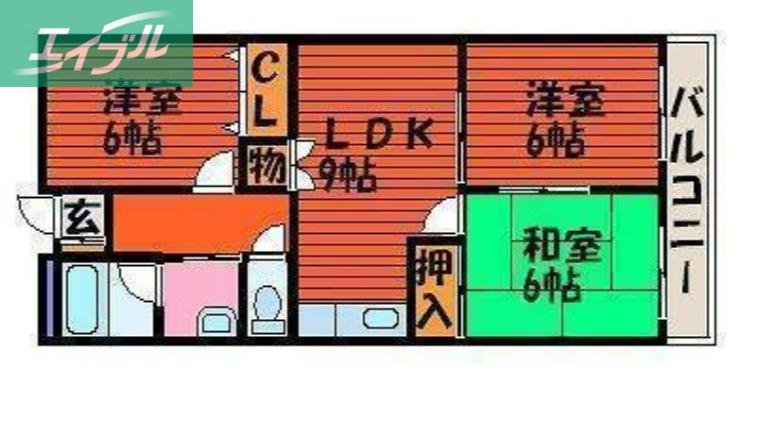 エクセルシティー(3LDK/3階)の間取り写真