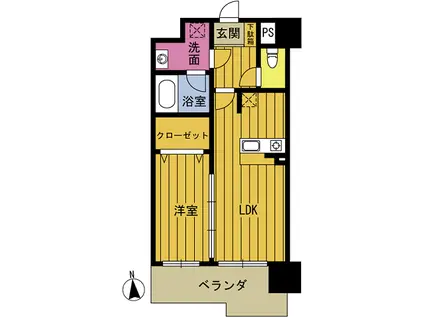 アージョスパジオ津留(1LDK/5階)の間取り写真