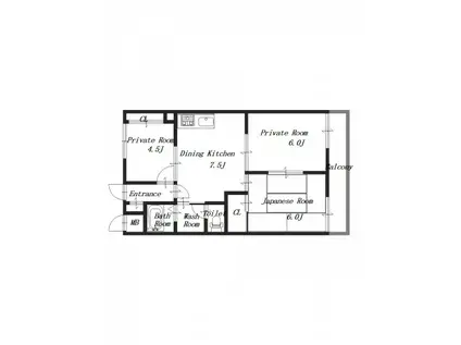 Iマンション真菅(3DK/3階)の間取り写真
