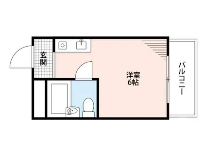 ラ・フォーレ千里(ワンルーム/1階)の間取り写真