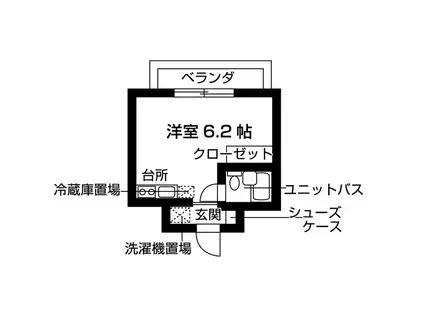 コンフォート清瀬(ワンルーム/2階)の間取り写真