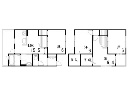 コージィコート(3LDK/1階)の間取り写真