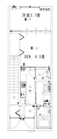 COSMO WAKAEMINAMI(1DK/2階)の間取り写真