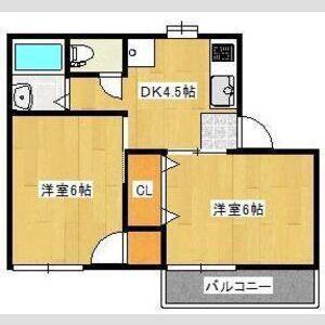 アーバン本郷(2DK/2階)の間取り写真