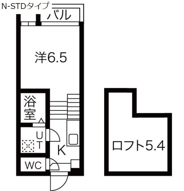 ハーモニーテラス清水III(1K/1階)の間取り写真