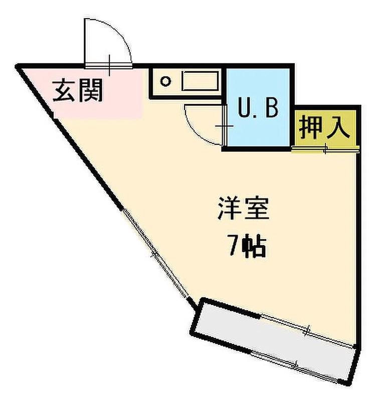 サンプラザ新橋(ワンルーム/2階)の間取り写真