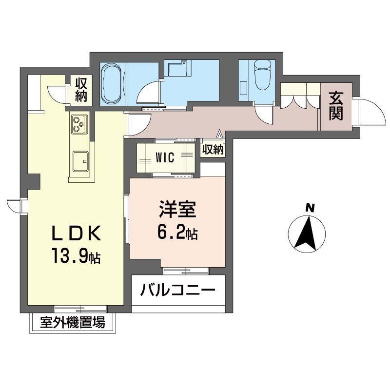 エルミタージュII(1LDK/3階)の間取り写真