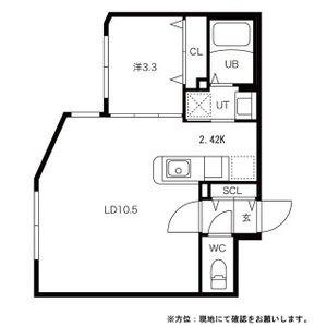 LA CASA DEL SOLE(1LDK/3階)の間取り写真