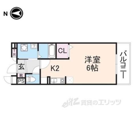 ラ・ビスタ・シエロ(ワンルーム/2階)の間取り写真