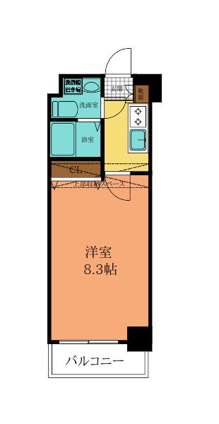 NO.71 ORIENT TRUST TOWER(1K/24階)の間取り写真