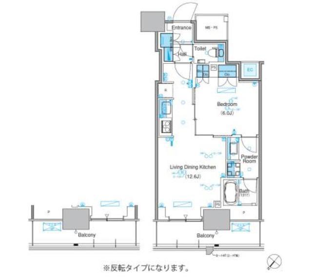 パークアクシス豊洲キャナル(1LDK/10階)の間取り写真