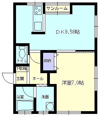 デビィ.ムクト(1DK/1階)の間取り写真