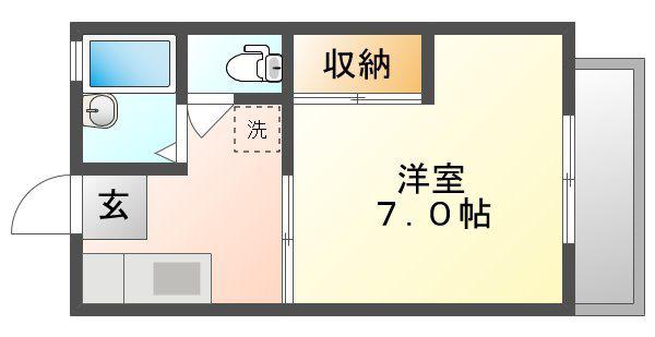 メゾンド・HARA(1K/2階)の間取り写真