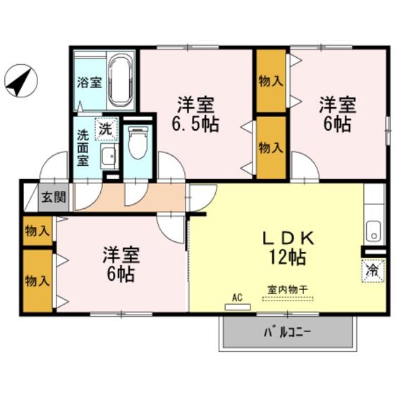ウェライ2010(3LDK/2階)の間取り写真