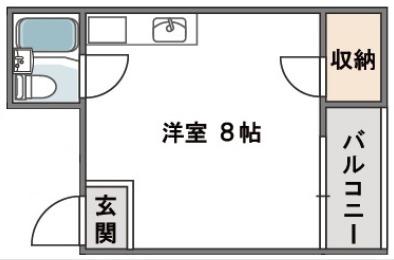 ハイツエイル11(ワンルーム/1階)の間取り写真