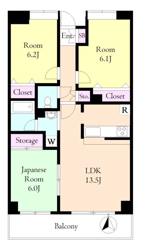 ブラウンハイム(3LDK/1階)の間取り写真