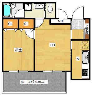 ラミアール赤坂(1LDK/8階)の間取り写真