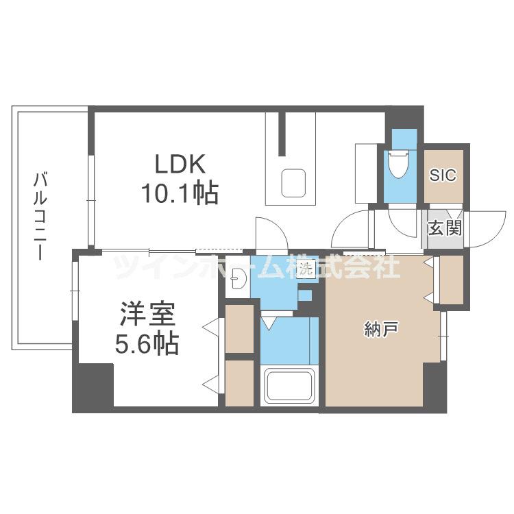 LOUIS RESIDENCE弁天町(1SLDK/7階)の間取り写真