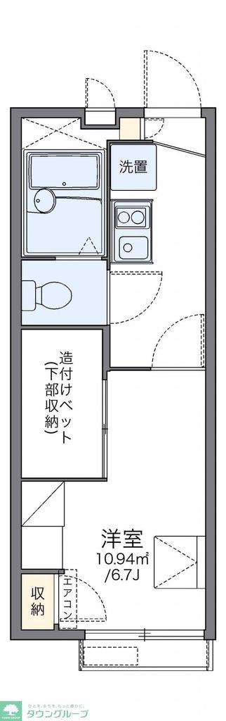 レオパレスメゾンヒーリング(1K/2階)の間取り写真