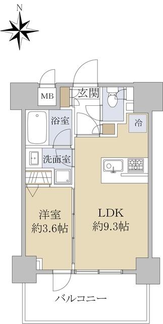 インプレスト目白ヒルズ(1LDK/8階)の間取り写真