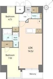 S-RESIDENCE大曽根BRESA(2LDK/7階)の間取り写真