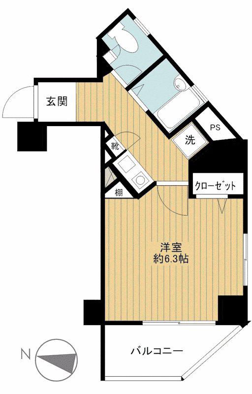OLIO九段下(1K/3階)の間取り写真