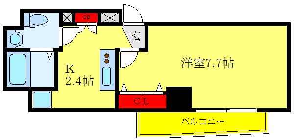 クレヴィスタ西巣鴨(1K/4階)の間取り写真