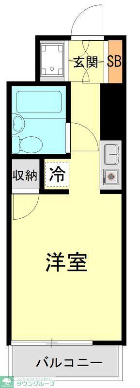 サンホワイト磯子(ワンルーム/3階)の間取り写真